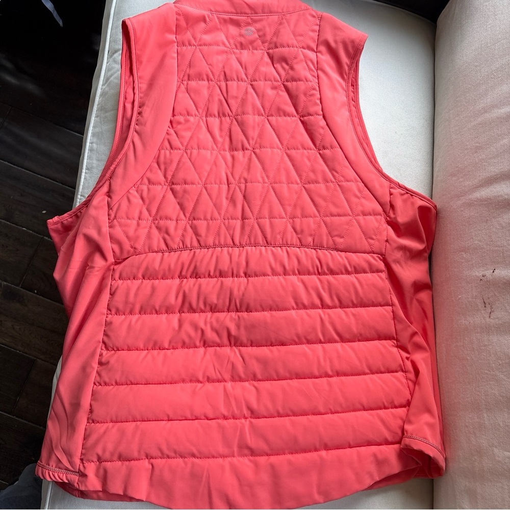 Tangerine Women's Bright Coral Quilted Vest - Picture 3 of 3